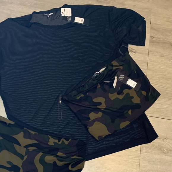 3 for $30 Fashion Nova Black and Camouflage Loungewear 3 piece Set NWT!! - Picture 3 of 4